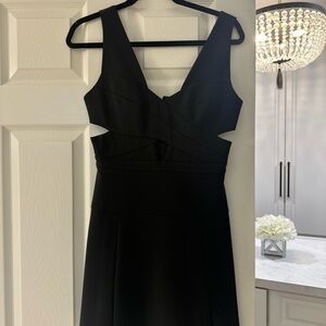 BCBGMaxAzria Black Cutout Mini Dress